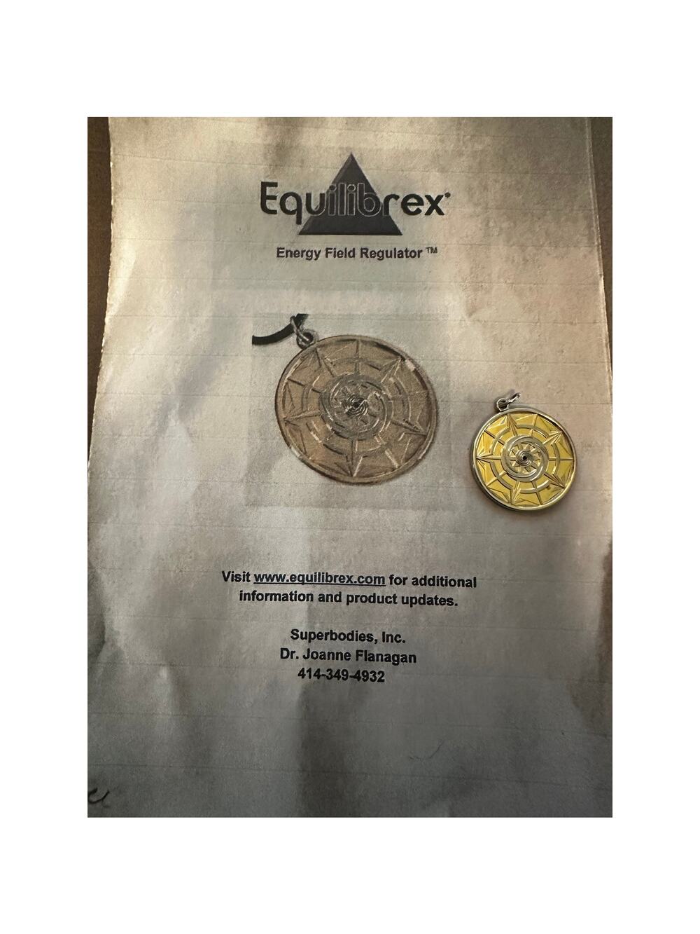 EQUILIBREX ENERGY FIELD REGULATOR PENDANT